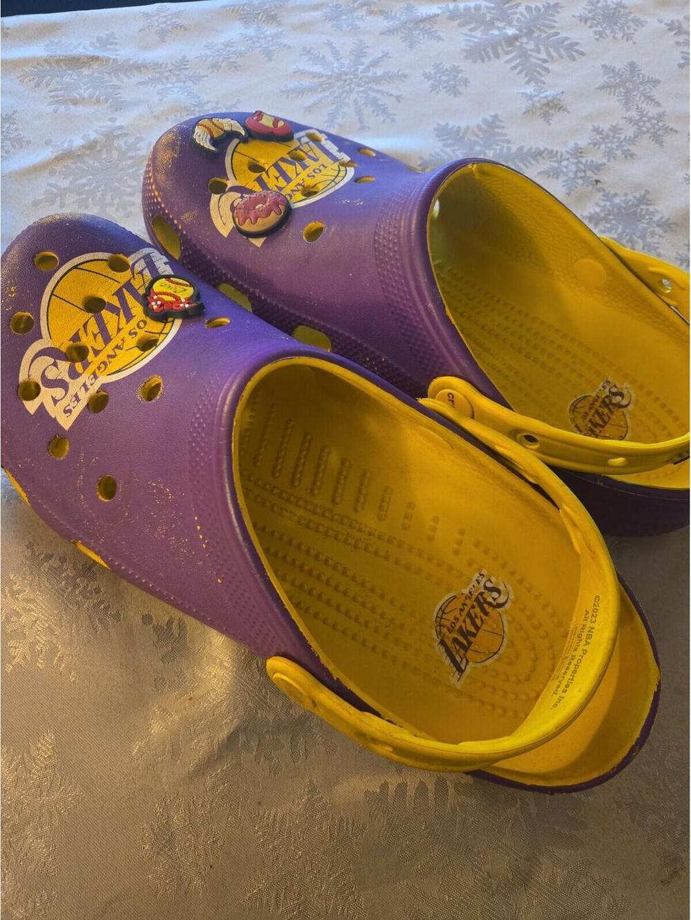 Crocs x NBA Los Angeles Lakers Classic Clogs Size 9M 11W - Picture 4 of 4
